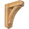 Ekena Millwork Thorton Arts and Crafts Rough Sawn Bracket w/ Offset Brace, Western Red Cedar, 8"W x 28"D x 32"H BKT0806X28X32THR03RWR - alternate 1